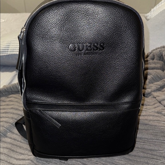 GUESS Textured Black Backpack - Picture 1 of 4